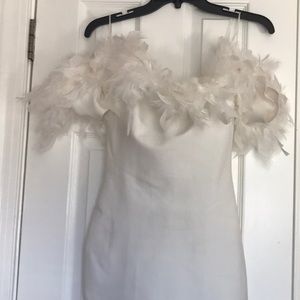 FASHION NOVA BODYCON Feathers Mini DRESS (Small)